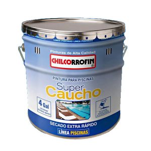 Supercaucho celeste agua tineta 4gl Chilcorrofin