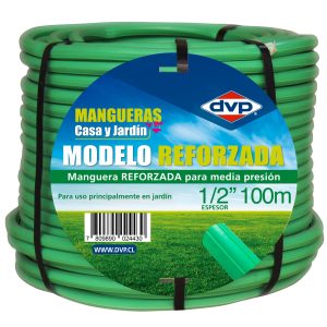 Manguera Jardin reforzada verde  1/2´ x 100 Mts DVP
