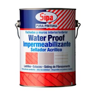Sellador acrilico waterproof incoloro 1gl Sipa