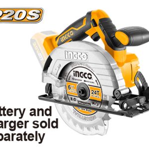 Sierra circular 20V disco 165mm 6 1/2'' s/carg. s/bat. INGCO