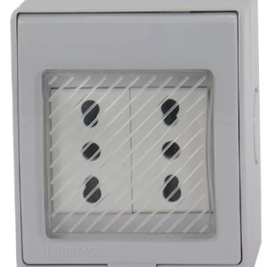 Caja intemperie Hidrobox IP55  2 enchufes 10/16A Ekoline