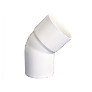 Codo canaleta macho/hembra blanco 75mm x 45° Hoffens