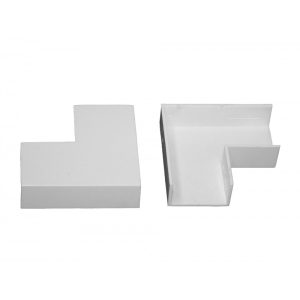 Copla 90° canaleta electrica 20 x 10mm sin adhesivo