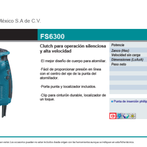 Atornillador 570w FS-6300 Makita