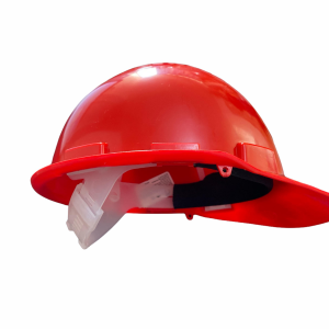 Casco con arnes plastico rojo Lioi