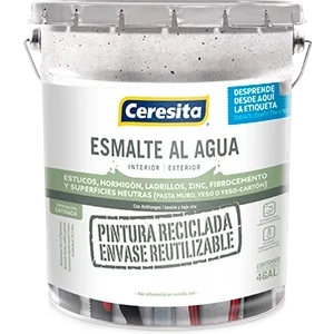 Esmalte al agua reciclado bco invierno tineta 4gl Ceresita