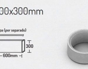 Modulo domiciliario de concreto 60 x 30 cms Aconcret