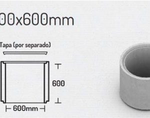 Modulo domiciliario de concreto  60 x 60 cms Aconcret