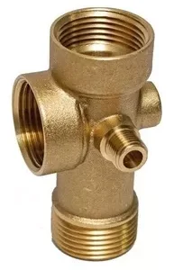 Unión 5 vias  1" 90mm bronce
