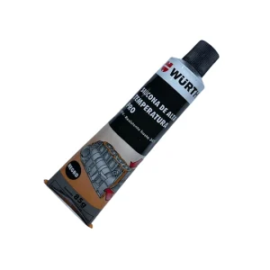 Silicona alta temperatura pro pomo 85 gr negra  Wurth
