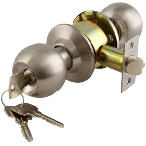 Cerradura embutida cilíndrica dormitorio/oficina 201 plata Odis