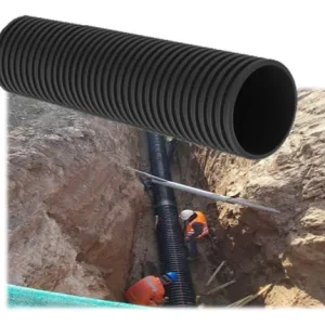 Tuberia HDPE colector corrugado 300mm x 6 Mts