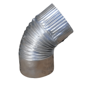 Codo galvanizado corrugado 0.35mm x 4´´x 45°