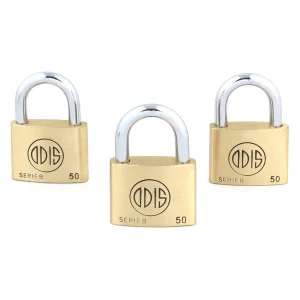 Candado B50 x 3unidades  50mm llaves iguales Odis