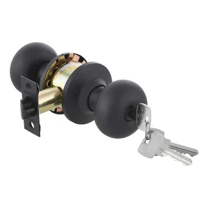 Cerradura embutida cilíndrica dormitorio/oficina 206 negro Odis