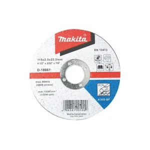 Disco corte metal recto 4 1/2´´ 115 x 2.5 x 22.23mm Makita