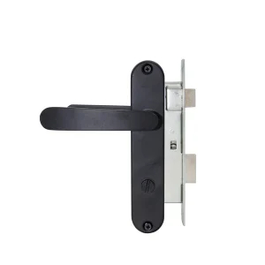 Cerradura embutida con manilla baño Somona 7040 negro Odis