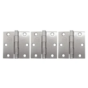 Bisagra acero 3 X 3 x 2mm canto recto Plata 3 unidades Odis