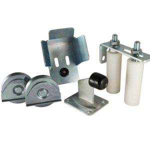 Kit porton 800Kg ruedas, guias,base,recibidor y tope Ducasse