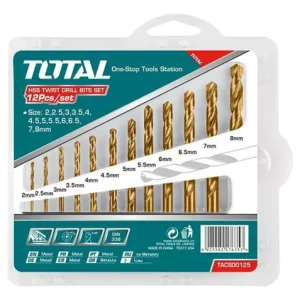 Set de brocas para metal 12pzs HSS Total