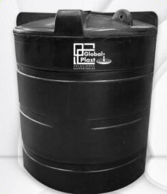 Estanque vertical  3000 Lts cilíndrico gris Global Plast (solo venta web)