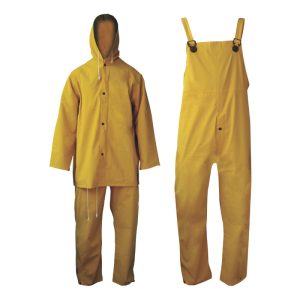 Traje impermeable amarillo  jardinera chaqueta (talla L) Bufalo
