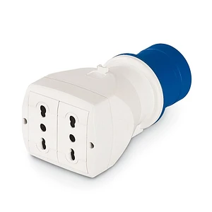 Enchufe industrial Macho 2 salidas 2P+T 16A 220V IP44