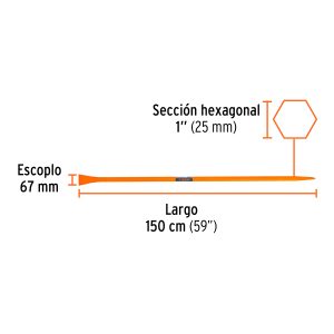 Chuzo 1'' x 150cm (10759) Truper