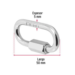 Bandola con seguro 3/16" 300Kg (44021) Fiero