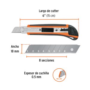 Cuchillo cartonero 6''(18mm)  (16977) Truper