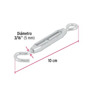 Tensor gancho argolla 3/16´´ 41Kg (44053) Fiero