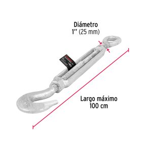 Tensor gancho argolla 1´´ 2250Kg (44071) Fiero