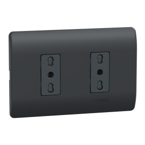 Enchufe doble 10/16A Genesis negro Schneides
