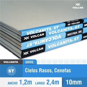 Yeso cartón estandar 10mm Volcan