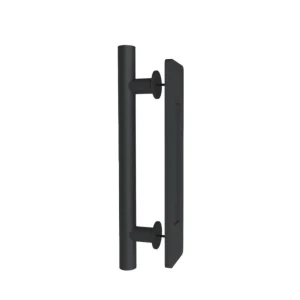 Tirador puerta granero negro redondo 300mm 1Pz Ducasse