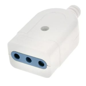 Hembra volante 10A blanco Ekoline