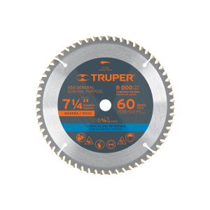 Disco sierra madera 7 1/4" 60 dientes eje 5/8" (18324) Truper