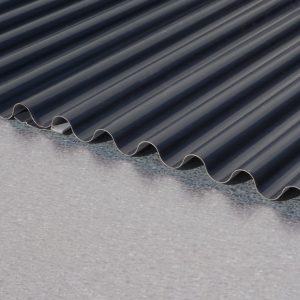 Zinc micro ondulado  796 x 0.35 mm x 2.5 Mts gris pizarra