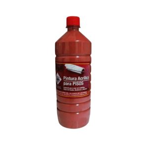 Pintura acrílica roja para pisos (radier, madera) 1 Lt KVS