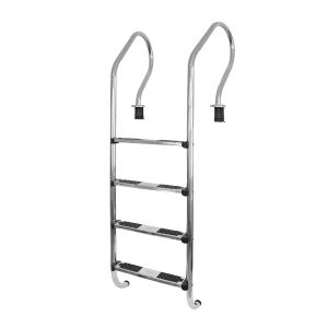 Escalera para piscina 4 peldaños acero inoxidable 1.89mt (107002) Vulcano